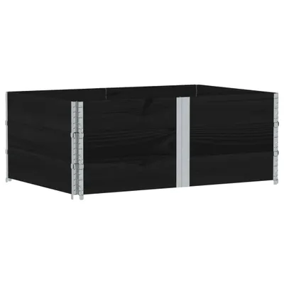 Zdjęcie produktu dla vidaXL Rama górna palety 3 szt. czarna 150x100 lite drewno sosnowe