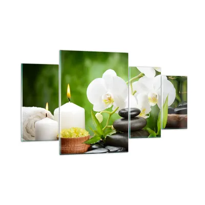 Produktbild von Bilder auf glas - Blume aromatherapie spa - 160x90cm - Glasbilder - Wandbilder - Kunstdruck - zum Aufhängen bereit - Wanddekoration aus Glas - Glas Bilder - Wandbild auf Glas - GDL160x90-2718