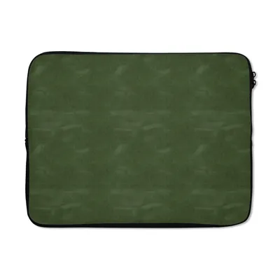 Produktbild von MuchoWow® Laptop Hülle 17 Zoll Laptoptasche Leder - Grün - Tierhaut - Zipper - Schutzabdeckung