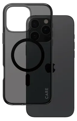 Produktbild von PanzerGlass CARE™ by ® Smokey Case m. Schwarz MagSafe iPhone 16 Pro Max, Cover, Apple, Apple - iPhone 16 Pro Max, Schwarz