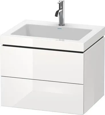 Produktbild von Waschtischunterbau L-CUBE m WT Vero Air 500x600x480mm o HL ta smat ohne Hahnloch taupe supermatt