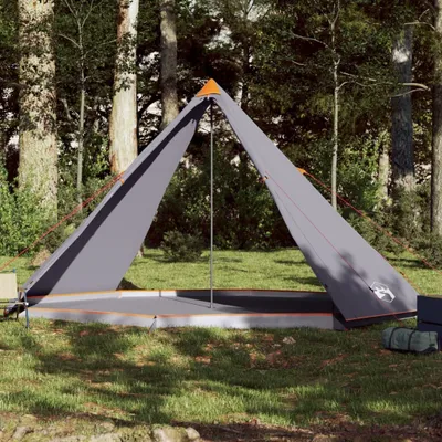 Produktbild von Möbel Tipi-Familienzelt 8 Personen Grau und Orange Wasserdicht - Campingzelte 94584