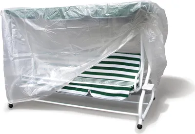 Produktbild von DEGAMO Abdeckhaube Schutzhülle Schutzplane für Hollywoodschaukel 4-sitzer 250cm, PE transparent