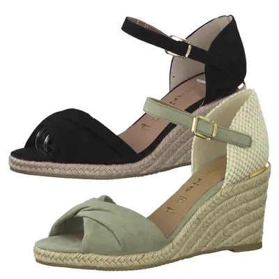 Produktbild von Tamaris Damen Sandalen Sandaletten Keilabsatz Pumps 1-28328-28, Größe:39 EU, Farbe:Grün