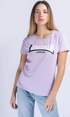 Produktbild von Frauen T-Shirt ACHNAVAST Lilac/Black/White XS Lonsdale