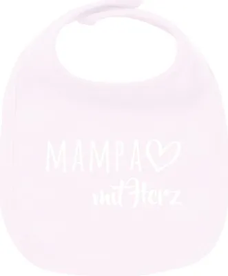 Produktbild von Huuraa Unisex Babylatz MAMPA mit Herz Geschenk Babypink  Baumwolle MAMPA Mitbringsel