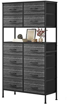 Image de Commode haute avec 12 tiroirs et design ouvert