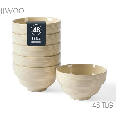 Produktbild von Schale set 48stück Ø11,8cm Servierschale Müslischalen Snackschale Keramik Schalen für 48 Personen Bowl Mikrowellen- und Spülmaschinengest