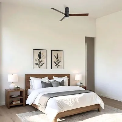 Produktbild von ventyly HYBRID Deckenventilator mit Licht schwarz/Esche