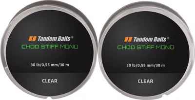 Produktbild von Tandem Baits 2-er Pack Chod Stiff Mono Angelschnur-Set Geflochten für Karpfenrute, Angelzubehör-Set Geflochtene Schnur Gebüsch Tarnung, Karpfenzubehör Profis Hobby-Angler Matt 49 lb & 55 lb 30 m