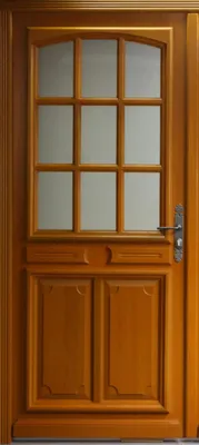 Image de Porte d'entree Bois vitree, Marine, H215 x L90 p.Gauche Cotes Tableau