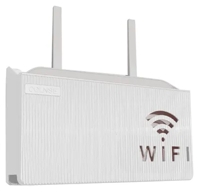 Router-Aufbewahrungsbox, Wandmontage, weiß, 24,5x6x14 cm