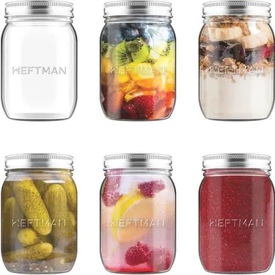 Immagine prodotto di Barattoli di vetro da 500 ml con coperchio per marmellate e alimenti