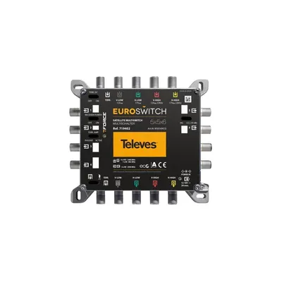 Obrázok produktu pre Televes EuroSwitch 5, 5 vstupy/vstupov, 6 výstupy/výstupov, 950 - 2400 MHz, 88 - 862 MHz, 2 dB, 2 dB