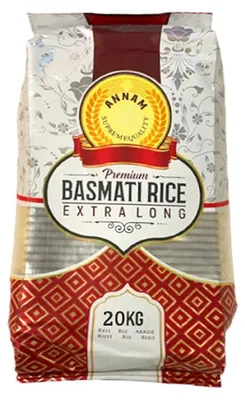 Zdjęcie produktu dla Ryż basmati Annam Premium Basmati Rice 20 kg – długoziarnisty aromatyczny