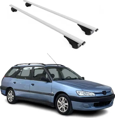 Produktbild von Dachträger Gepäckträger für Peugeot 306 Kombi 1993-2001 Grundträger Metall Grau