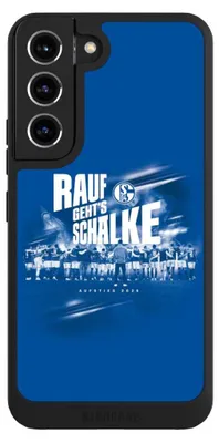 Produktbild von NIVOCASE Handyhülle für Samsung Galaxy S22  Hülle NIVOpure Case Schwarz Aufstieg FC Schalke 04 Offizielles Lizenzprodukt