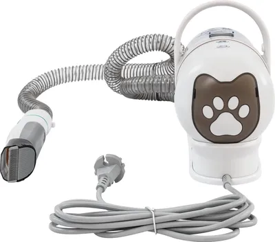 Produktbild von 7-in-1 Hunde-Pflegeset - Hundehaarschneider/Schermaschine mit Staubsauger - Netzbetrieben 220V/50Hz - 400W - 13000 Pa Saugkraft - Reinkupfermotor - Weiß