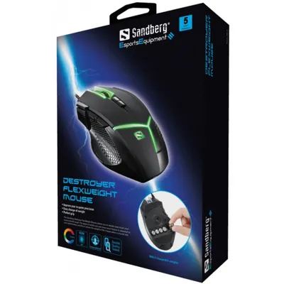 Image de Souris de jeu Destroyer FlexWeight, noire