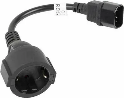 Zdjęcie produktu dla Lanberg CA-C14E-10CC-0018-BK, 0,18 m, C14 panel