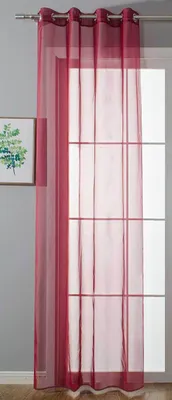 Produktbild von Ösenvorhang Transparent »Uni« Gardine HxB 145x140 cm Bordeaux Stores Vorhang Ösen Bleibandabschluß Wohnzimmer, 20332-cn