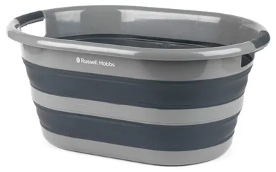 Produktbild von Russell Hobbs LA053879GRYEU ovaler zusammenklappbar faltbarer wäschekorb/wanne,