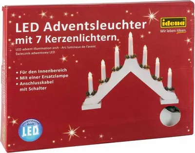 Image de Idena 31837 Idena Adventsleuchter LED Dekoleuchte weiß