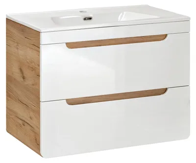 Productafbeelding van Wasbak 60 cm, onderkast voor wasbak, badkamermeubel, hangende badkamertafel