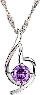 Produktbild von BE-23607 Halskette Silber/Violett für Damen KP23607