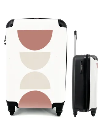 Produktbild von MuchoWow® Koffer Handgepäck Trolley Rollkoffer Kleine Reisekoffer mit 4 Rollen - Minimalismus - Pastell - Gestaltung - Cabin Size < 55x40x23 cm & 55x40x20 cm - Fotokoffer - Kabinenkoffer - Boardgepäck - Reise-Box - Reisekoffer - Reisegepäck - Koffer mit Bild - Trolley für Kinder