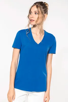 Produktbild von Kariban Damen-T-Shirt BIO150IC mit V-Ausschnitt