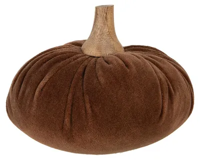 Imagen del producto de Clayre & Eef: Decoración de calabaza, diámetro 15 x 12 cm, color marrón, material: poliéster