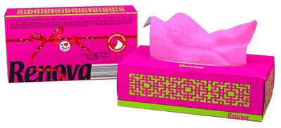 Produktbild von Taschentücher Zupfbox pink/fuchsia farbig Kosmetiktücherbox Tissue Box