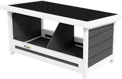 Obrázek produktu pro Hnízdní Budka Z Jedlového Dřeva S Asfaltovou Střechou Odolnou Vůči Povětrnostním Vlivům Pro Kuřata, 66 X 37 X 34 Cm, Šedá
