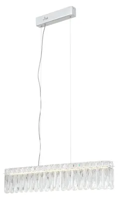 Zdjęcie produktu dla Lampa wisząca LED NOSTA chromowana 16W Ciepła biel 1507lm szkło wym:120x67x6cm IP20 Italux