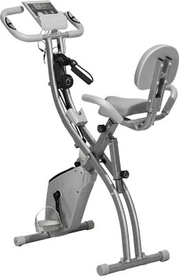Produktbild von Trenażer rowerowy A90-196GY, rower treningowy, 2w1, wyświetlacz LCD, z 8-stopniową regulacją oporu magnetycznego, stalowy, 97 x 51 x 115 cm