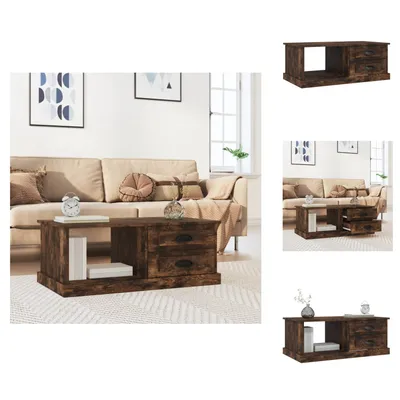 Image de vidaXL Table basse chêne fumé 90x50x35 cm Bois composite - Tables basses