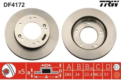 Produktbild von TRW Bremsscheiben (2 Stück) Vorderachse DF4172