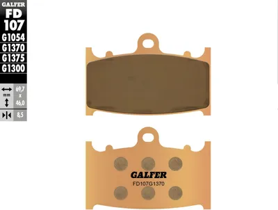 Produktbild von Bremsbeläge Set Galfer 2x FD107G1370 Sinter-Metall STREET vorne für Kawasaki KLZ Versys ZXR R ZZR, Suzuki GSF 1 Bandit N S RGV VN Voyager ABS 250 -