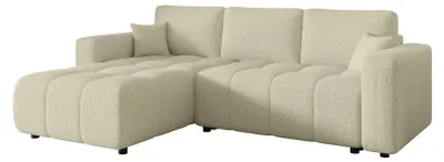 Produktbild von ZARA Ecksofa L-Form mit Schlaffunktion und Bettkasten, Boucle Taupe