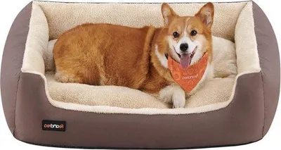 Immagine prodotto di Cuscino reversibile per cuccia per cani 85x65x21 cm, marrone