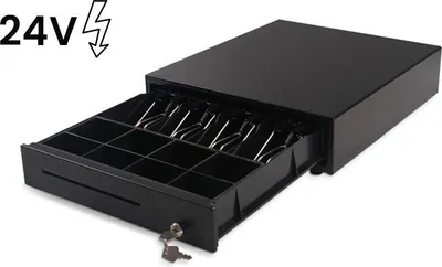 Produktbild von Kassenschublade für Registrierkasse, 24V Spannung, Kassenlade, mittel, Schlüsselbetätigung HD-KER35