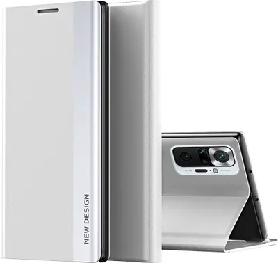 Obrázek produktu pro Redmi Note 10 Pro Pouzdro, MagnetickéPolyuretanKožené Pouzdro s Funkcí Stojánku pro Xiaomi Redmi Note 10 Pro/Note 10 Pro Max Bílý