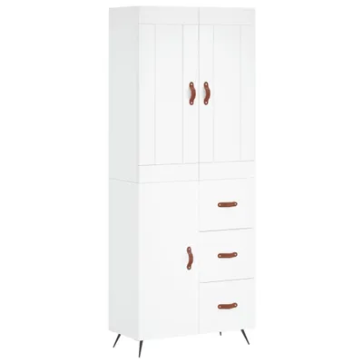Produktbild von Highboard Weiß 69,5x34x180 cm Holzwerkstoff