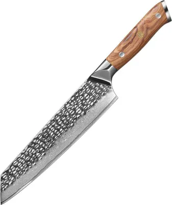 Obrázok produktu pre Damaškový kuchynský nôž ZA-37481 - Kiritsuke/Hnedá KP37481
