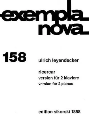 Produktbild von Ricercar für 2 KlaviereSpielpartitur
