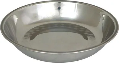 Immagine prodotto di Ibenzoa® Piatti da campeggio in acciaio inossidabile, diametro 19 cm – resistenti alla ruggine, con bordo stabile, lavabili in lavastoviglie, leggeri e compatti, ideali per campeggio e trekking