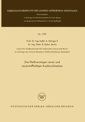Image de Das Fließvermögen reiner und sauerstoffhaltiger Kupferschmelzen