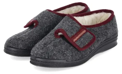 Image de Chaussons d'intérieur pour femmes Vista, couleur gris, en feutre, taille : 40