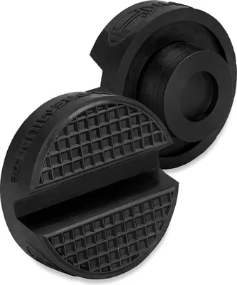 Zdjęcie produktu dla HEYNER® Gumowa podkładka podnośnika I TrolleyPad PRO, okrągła, z otworem na wręg progowy, antypoślizgowa, chroniąca farbę, odporna na olej i warunki atmosferyczne, Ø 65 mm, wysokość 33 mm, uniwersalne dopasowanie